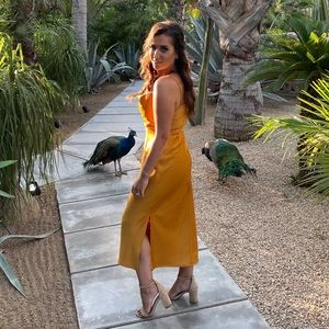 Marigold midi slip dress